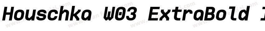 Houschka W03 ExtraBold Italic字体转换